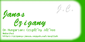 janos czigany business card